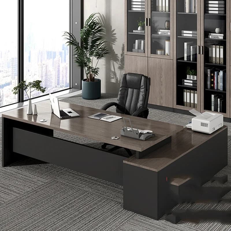 Scrivania da ufficio in legno unica di lusso Organizzatore personalizzato Scrivanie per computer insolite Leggero Studio di lusso Escritorios De Ordenador Mobili da scrivania