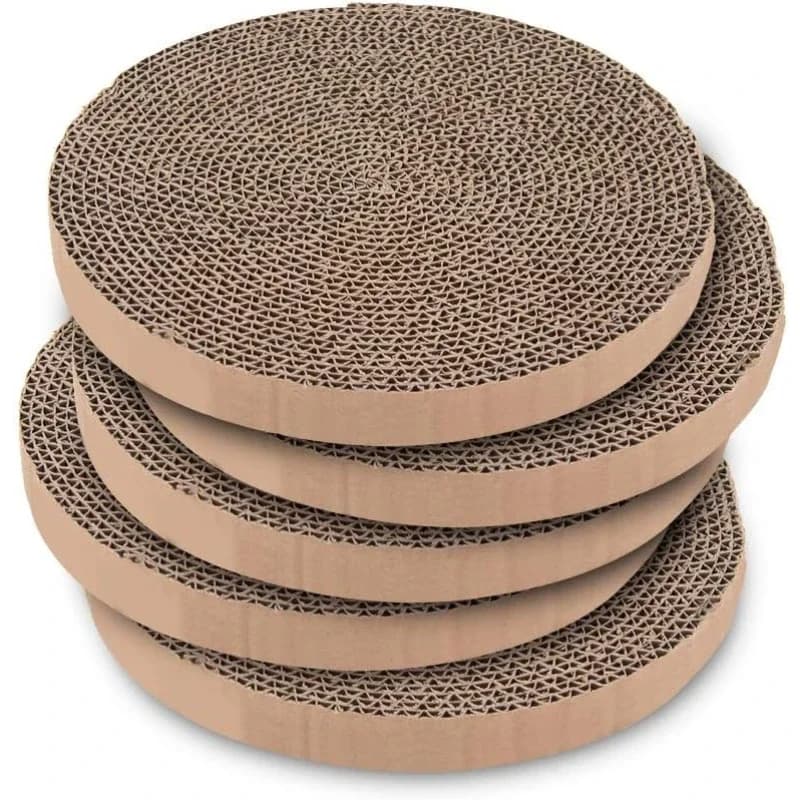 Cat Scratcher, Fun Interactive Scratchers, Posts, Poles, Claw Safe, Furniture Saver Indoor Play Support - Round(5 Pack)