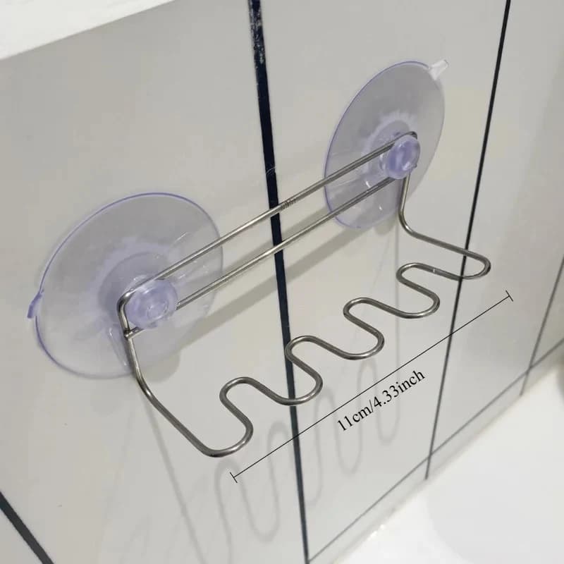 Portaspazzolino in acciaio inossidabile con ventosa, non perforato, da parete, accessori per il bagno