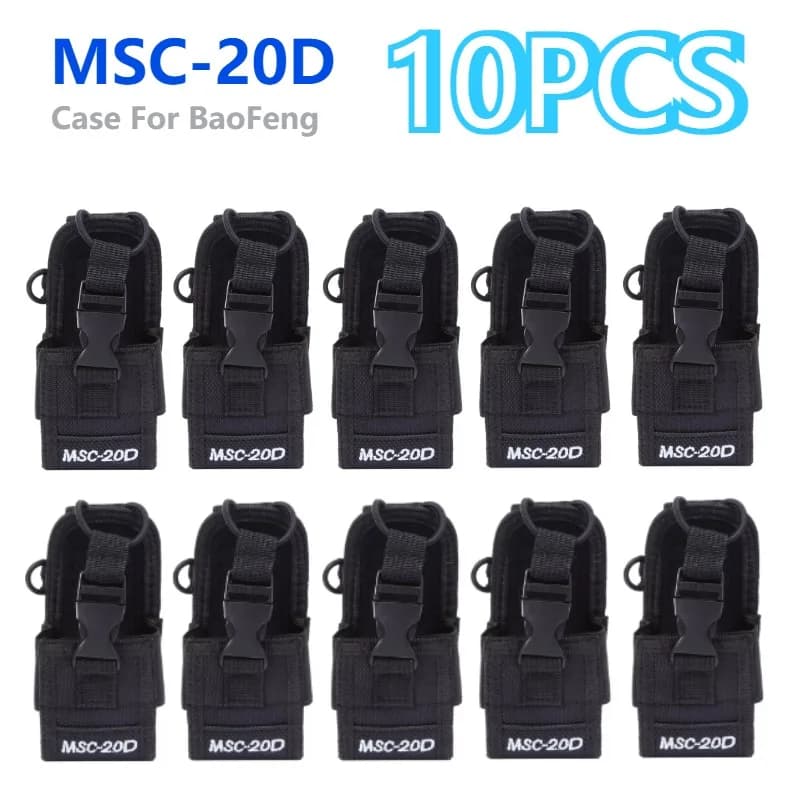 10PCS MSC-20D Radio bidirezionale Borsa in nylon Borsa da braccio leggera per la maggior parte dei walkie talkie per BaoFeng UV-5R UV-9R BF-888S Radio