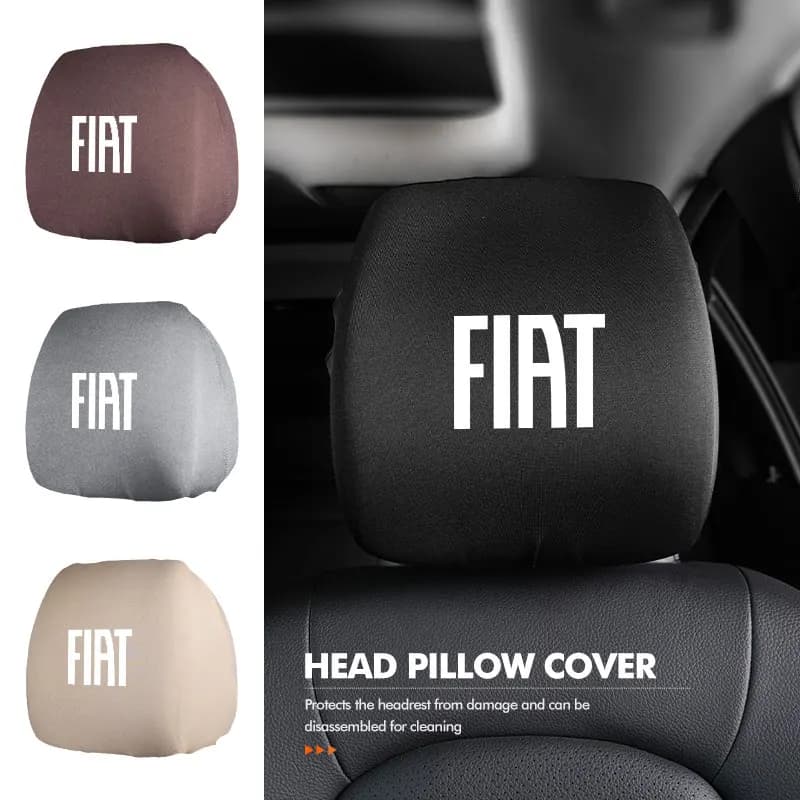 Car Seat Headrest Pillow Cover Dust Dirty-proof Protective Cover Accessories For Fiat Tipo Panda Brave Stilo Palio Ducato