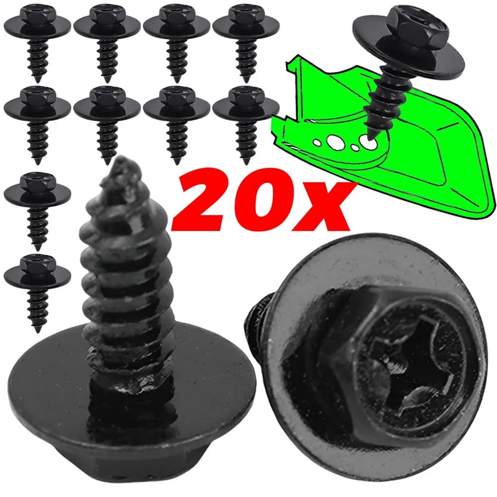 Viti autofilettanti flangia esagonale M6 * 16 per Toyota Honda Ford Paraurti auto Parafango Parafango Viti in acciaio al carbonio Fissaggio Ricambi auto