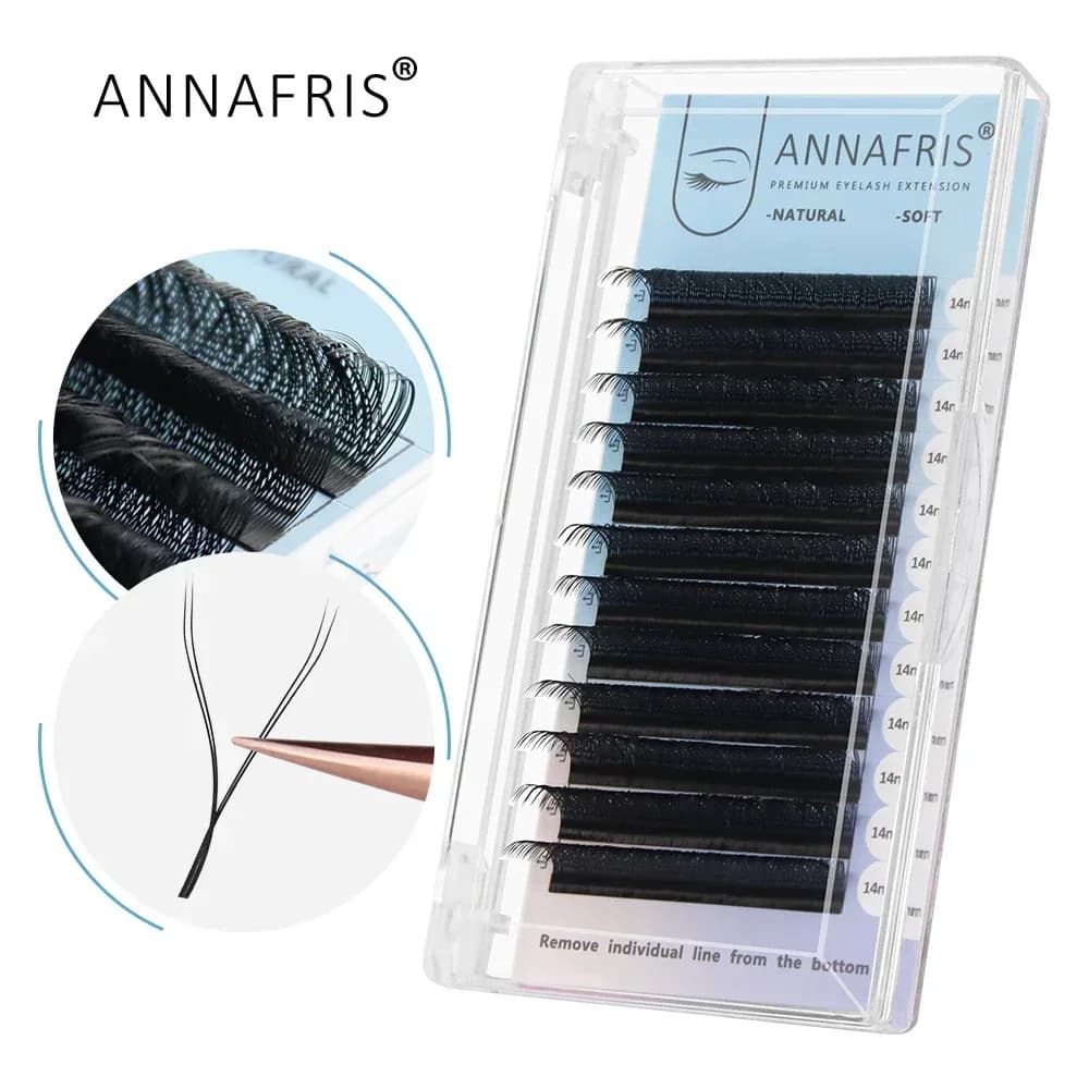 ANNAFRIS YY Form Lash Individual eyelash extensions Brazilian Premade yy Volume Fan Lashes Natural Soft Y Supplies for fake eyelashes