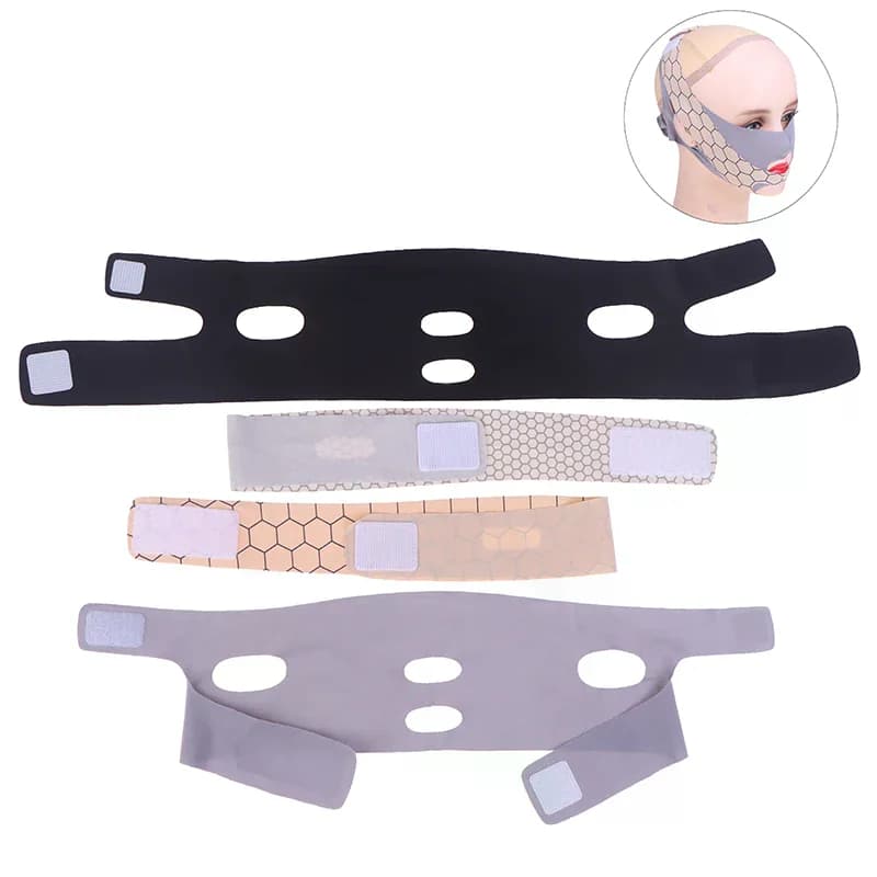 New Design Chin Up Mask V Line Double Layer Shaping Face Masks Slimming Strap Sculpting Sleep Mask Face Lifting Belt