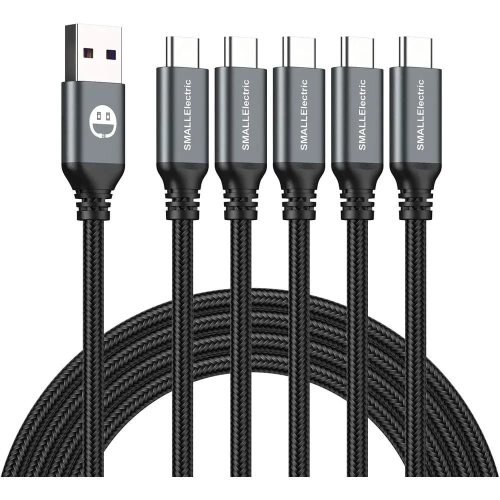 Cavo USB-C intrecciato resistente da 10 piedi per ricarica e trasferimento dati - Compatibile con vari smartphone e dispositivi