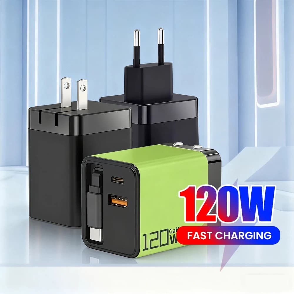 Cavo GaN Type c Caricatore per telefono USB C a ricarica rapida per iPhone 16 15 Pro Max PD QC3.0 Adattatore da viaggio per Samsung S24