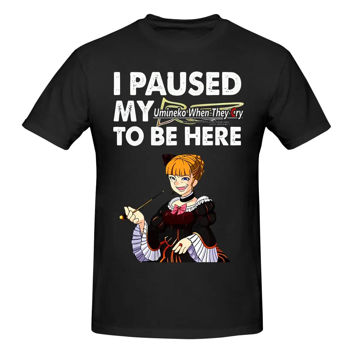 Funny, I interrupted my movie Umineko When they cry to be here - T-shirt printed by man, T-shirt unisex, T-shirt sports