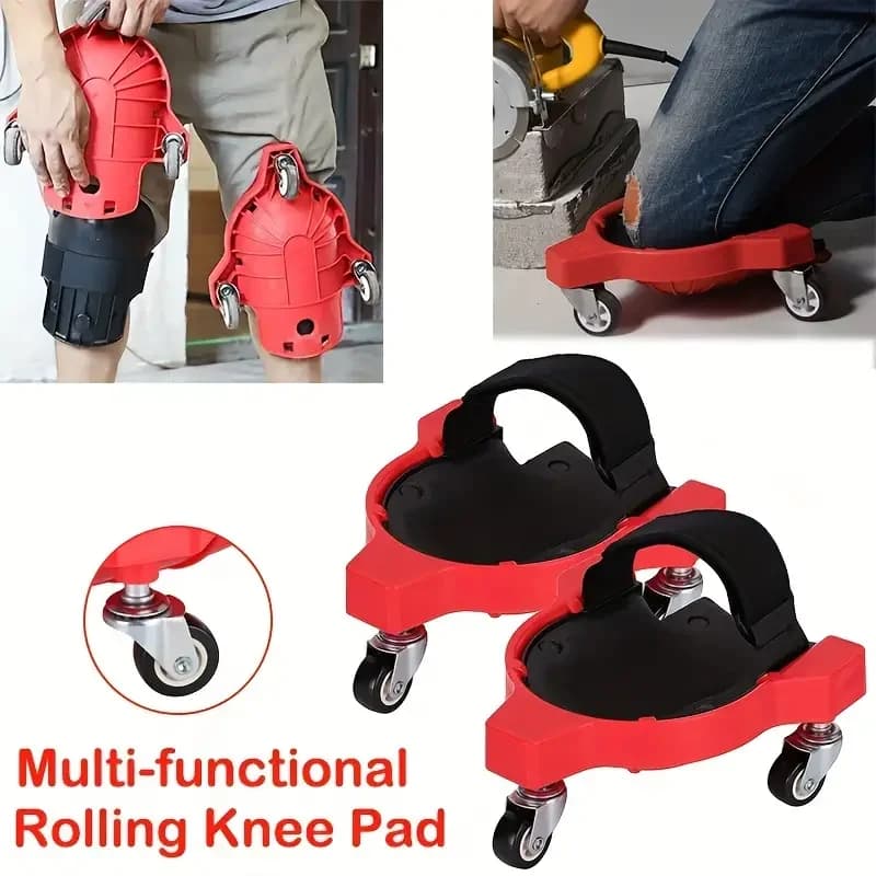 Ginocchiera di protezione rotolante con ruote Imbottita in schiuma incorporata per piattaforma che posa di piastrelle o vinile Riparazione automatica che protegge le ginocchia