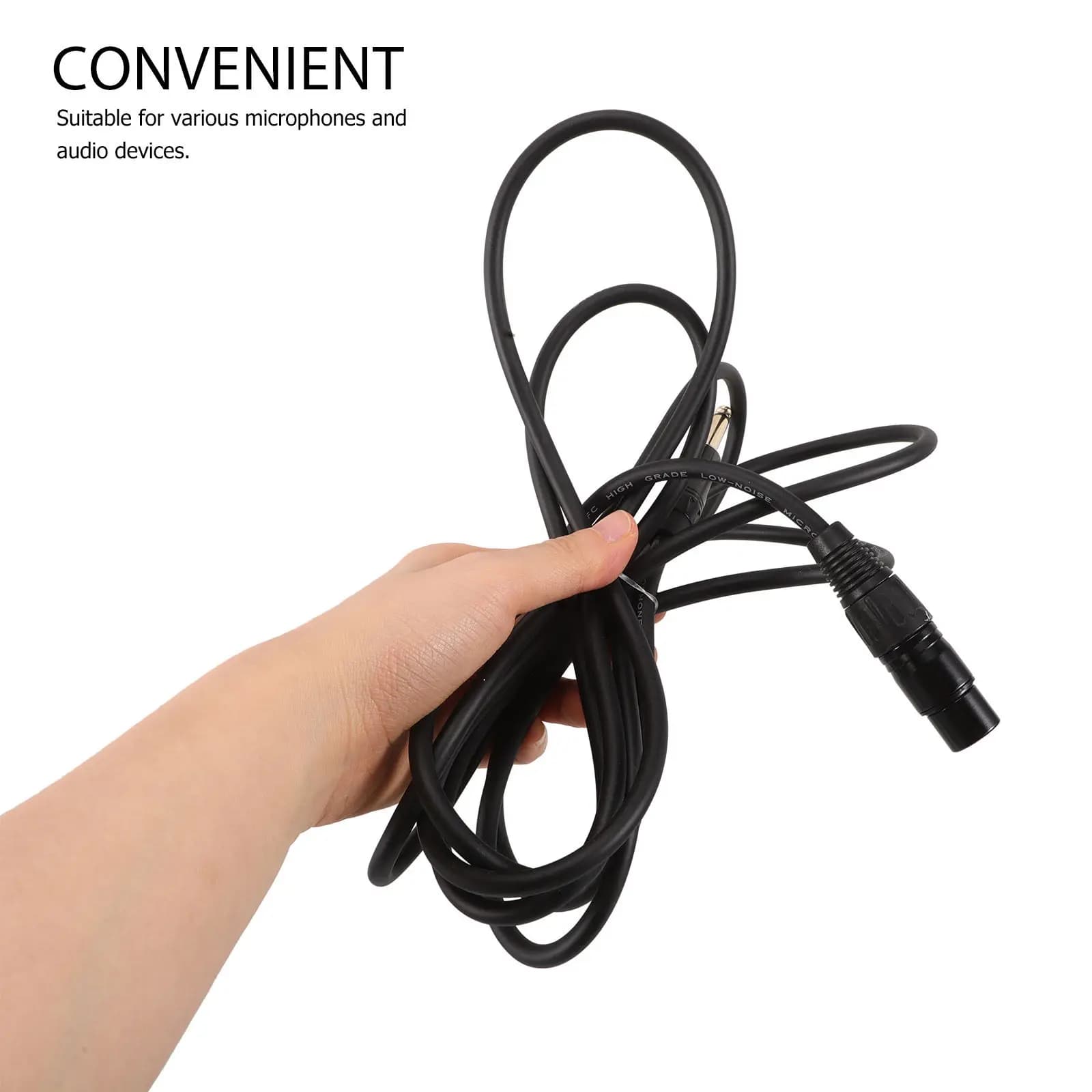 Adattatore XLR Femmina a Jack TRS da 6,35mm, Cavo Audio Professionale per Microfono, Convertitore per Registrazione Audio Bilanciato XLR