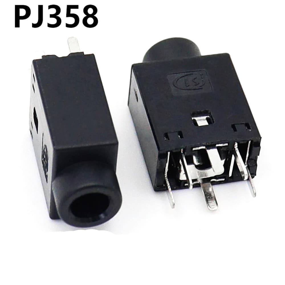 10/50/100 Pezzi Supporto Verticale per Cuffie 6P PJ358/3.5MM, Presa Audio e Video a Doppio Canale HD, Struttura PJ-358A con Funzione Anti-Statica