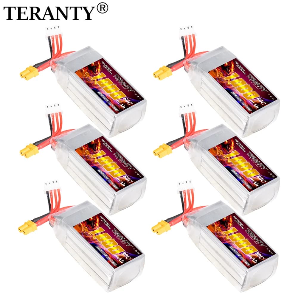 TERANTY 3S 11.1V 80C/160C 1000mAh batteria lipo, adatta per RC elicottero quadcopter FPV drone da corsa batteria per fotocamera aerea