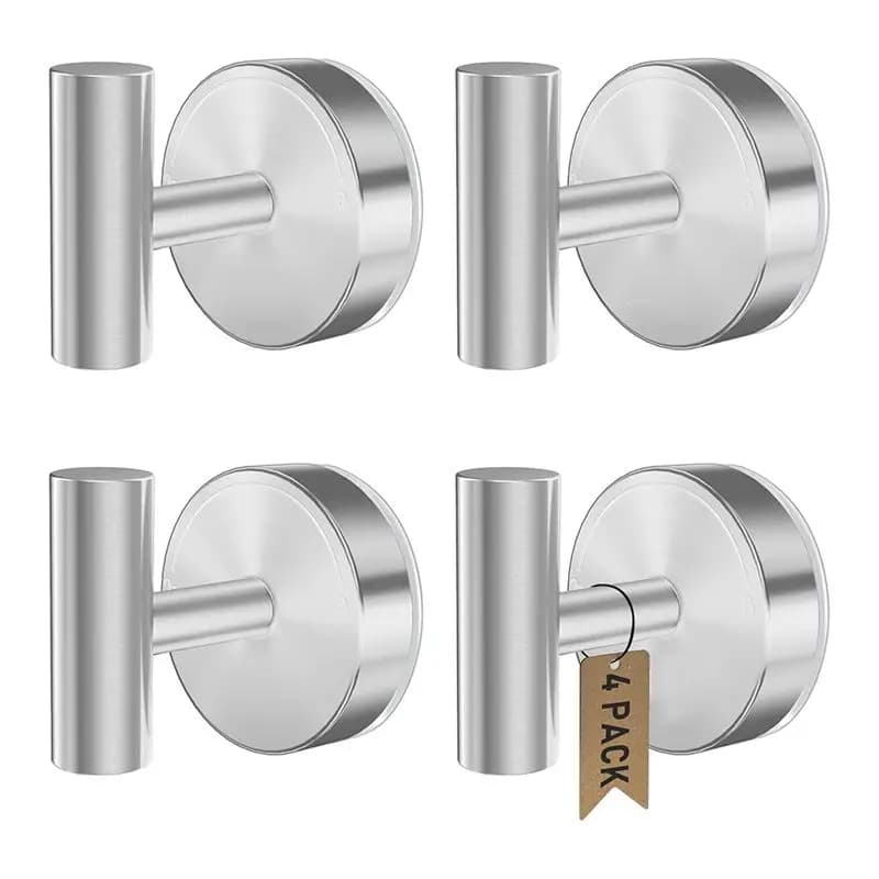 LICE-Suction Cups 4-Pack Heavy Duty No-Drill For Shower Glass Window Hooks For Bathroom Towel Coat Storage