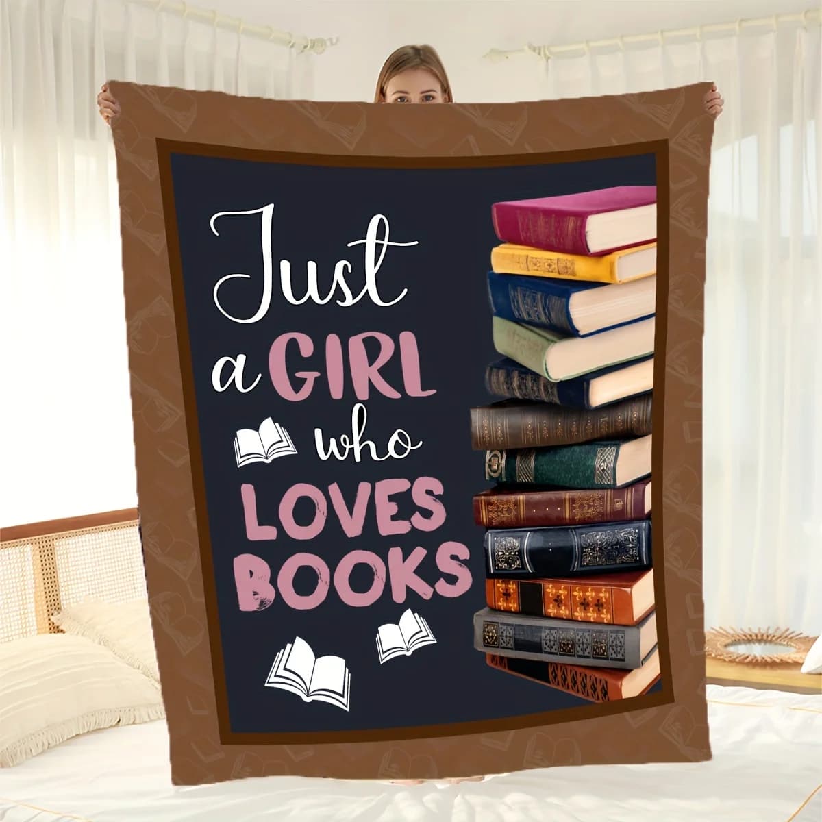 Coperta in flanella con motivo poster da 1 pezzo - Morbido e caldo per divano, divano, ufficio, letto, campeggio, viaggio - Regalo multiuso