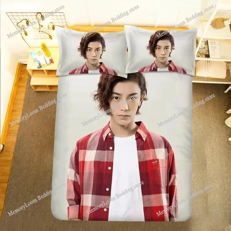 Ding Yuxi Rivista Copertina HD Poster Set di biancheria da letto matrimoniale Xiao Ding Lifestye Foto Immagini Dormitorio singolo Studente Maglia
