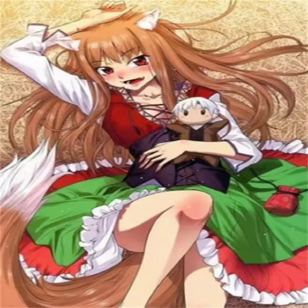 Costume Cosplay Anime Spice and Wolf Holo per Donne, Set Completo di Abiti per Feste di Halloween