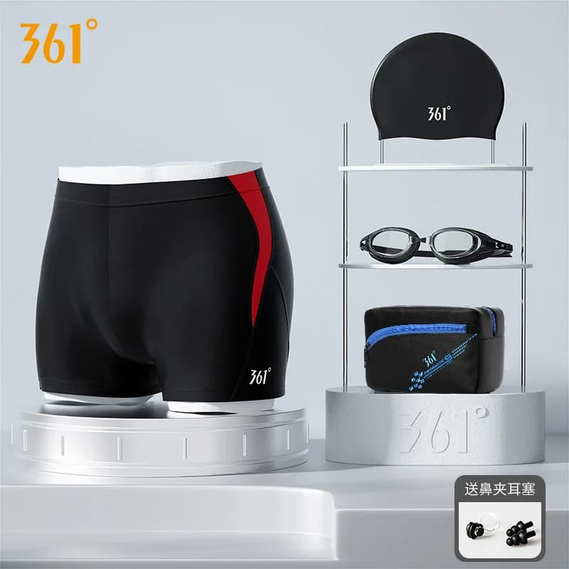 Men's swimsuit competition waterproof glasses cap carrying bag Plus Size swimsuits by Surf fast drying beach boxer
