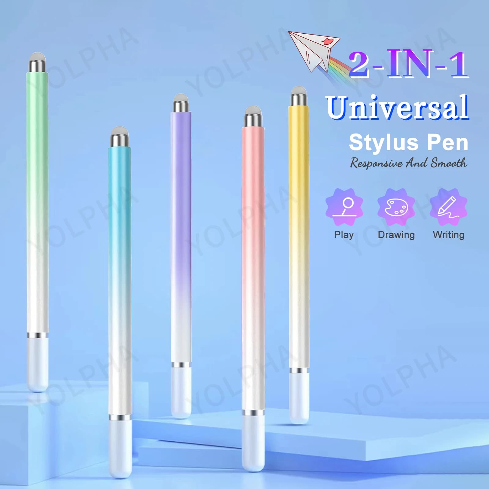 Universal Stylus Pen 2 in 1 for mobile phone Tablet ios Android for iPad Accessories Touch Screen Pen Capacitive for Drawing Tablet