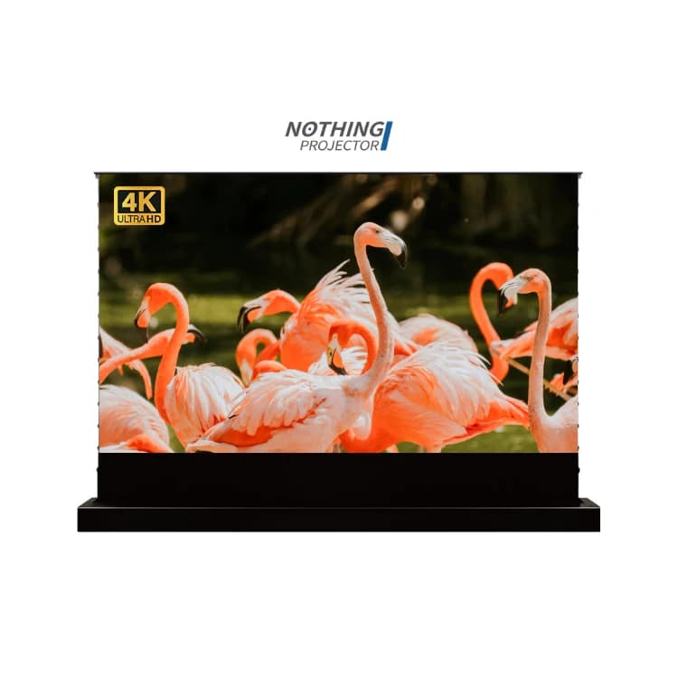 TV laser arrotolabile per schermo di proiezione ascendente da pavimento per home theater di lusso OEM per schermo Alr del proiettore Ust 4k