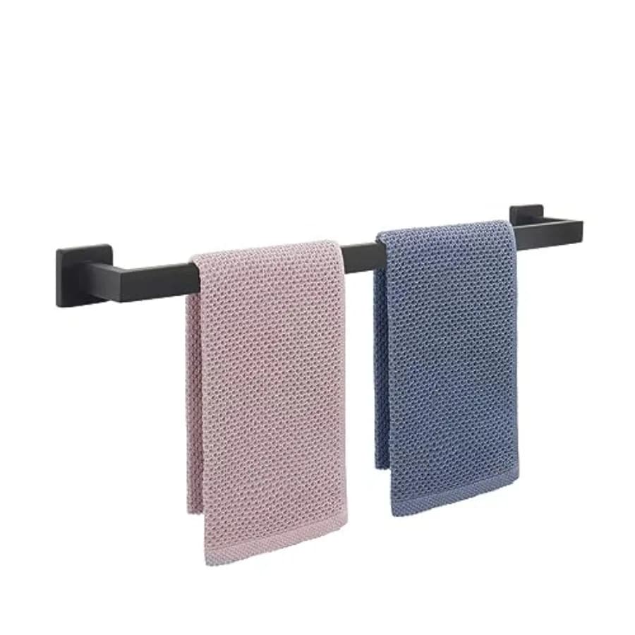 Portasciugamani da Bagno Premium in Acciaio Inossidabile Spesso, Porta Asciugamani Quadrato da Doccia per Bagno, Montaggio a Parete