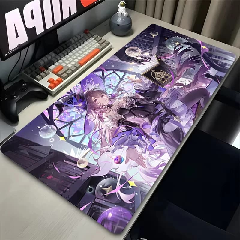 Mouse Kawaii Magic Anime Girl Herta Game Honkai Star Rail, Laptop Keyboard Mat, PC Gaming Accessories, Desk Mat