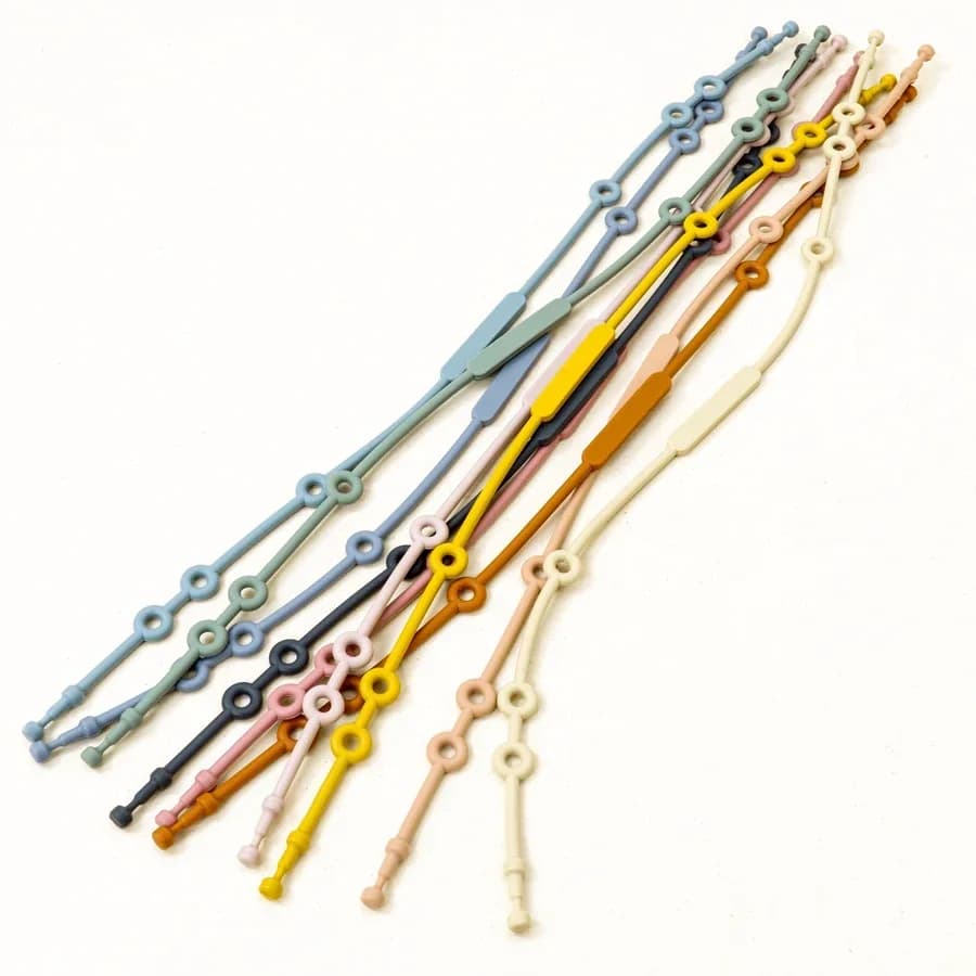 Cinghie di sicurezza giocattolo Catena per dentizione in silicone morbido Porta capezzoli per neonati regolabile Clip fittizia Passeggino Accessori per neonati