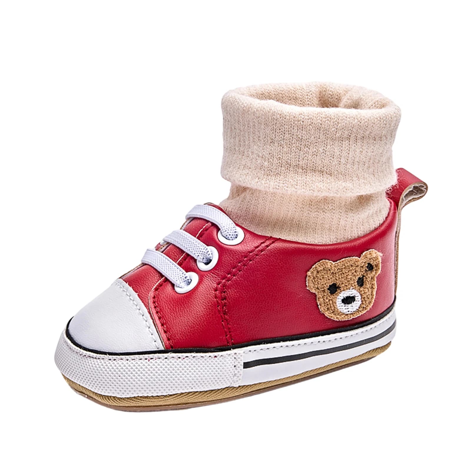 Adorable first-pass shoes bunny with non-slip sole and soft high tops for the smallest, pretty sock sneakers for spring and autumn
