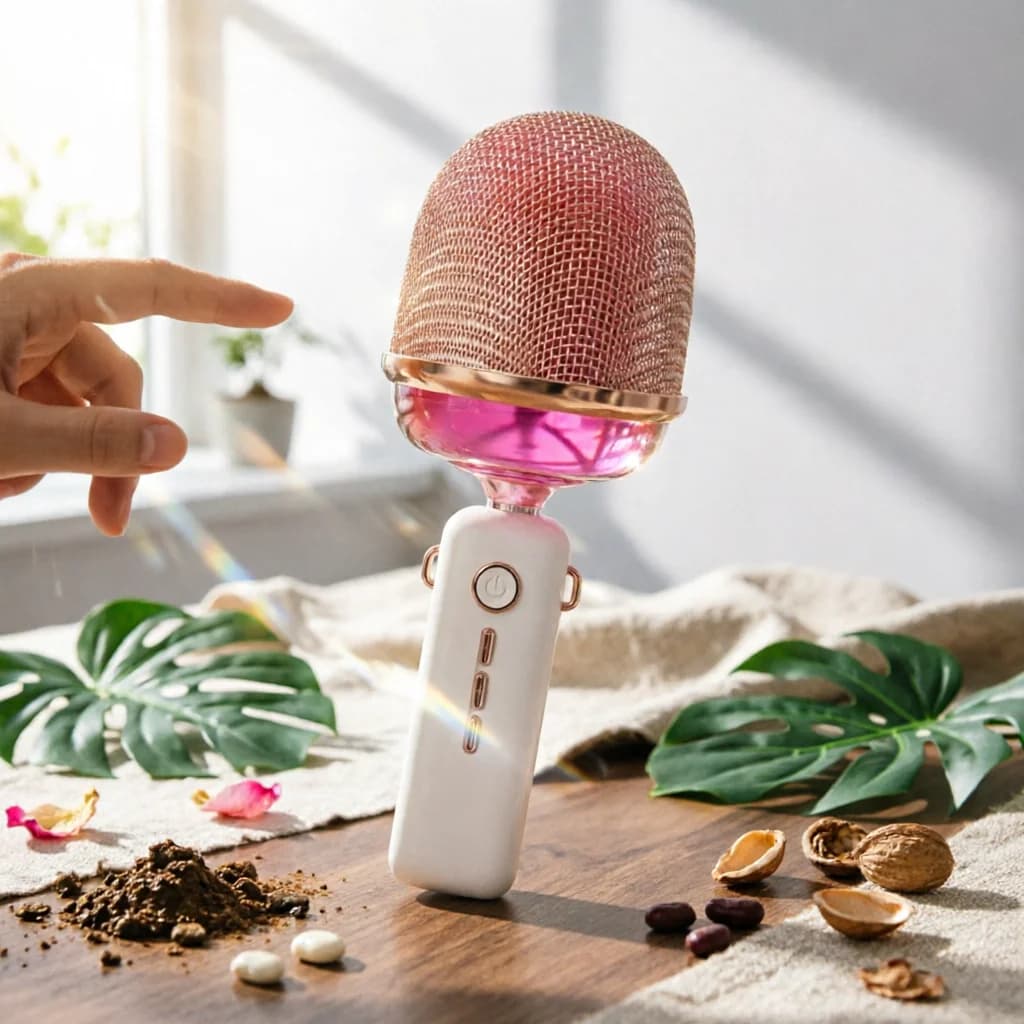 Portable Karaoke Speaker Mic 3-in-1 Handheld Karaoke Machine Handheld Mic Speaker Long Battery Life Audio Accessory for Party