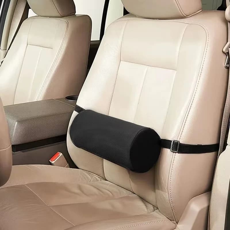 Cuscino di Supporto Lombare Cilindrico Ergonomico in Memory Foam per Sedia da Ufficio/Casa/Auto, Cuscino per la Schiena, Allevia la Fatica