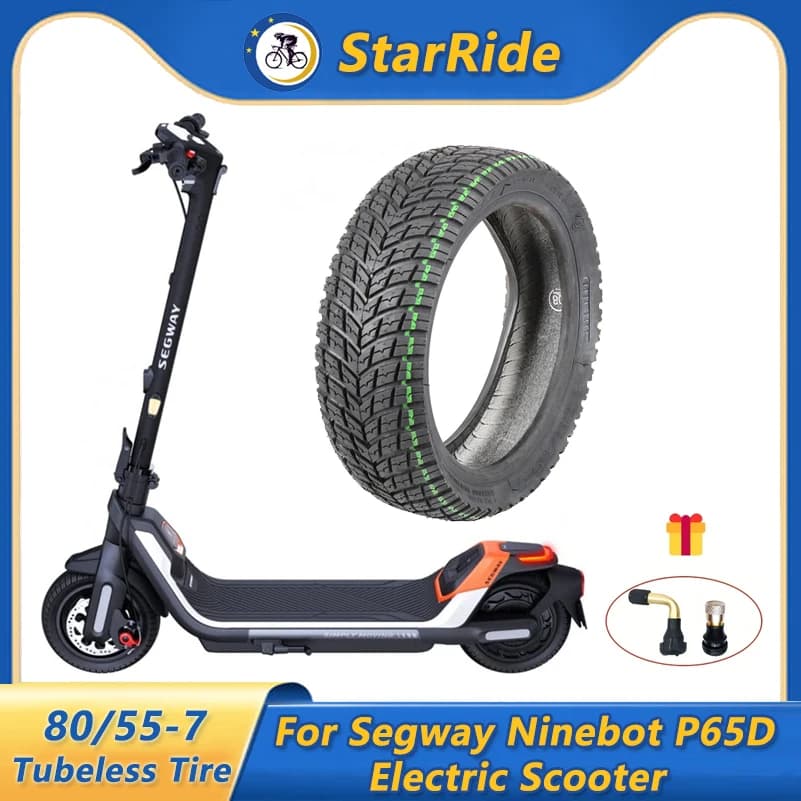 80/55-7 Tubeless Pneumatico 10.5x3.0 City Road Pneumatico Per Ninebot P65D Scooter Elettrico Anteriore Ruota Posteriore Accessori Per Pneumatici