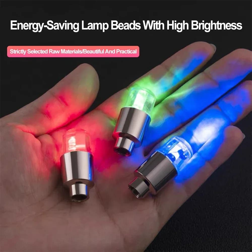 2/4/8 pezzi luci del tappo della valvola della gomma luci colorate della ruota a LED per tappi della valvola dell'aria dell'automobile luce al neon per motocicli biciclette auto esterno