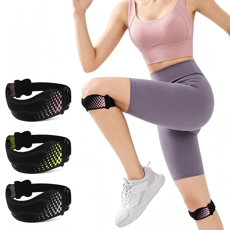 1 Piece Patella Knee Strap Running Gym Sports Patellar Support Strap Tennis Basketball Compression Pad Tendon Knee Brace Strap