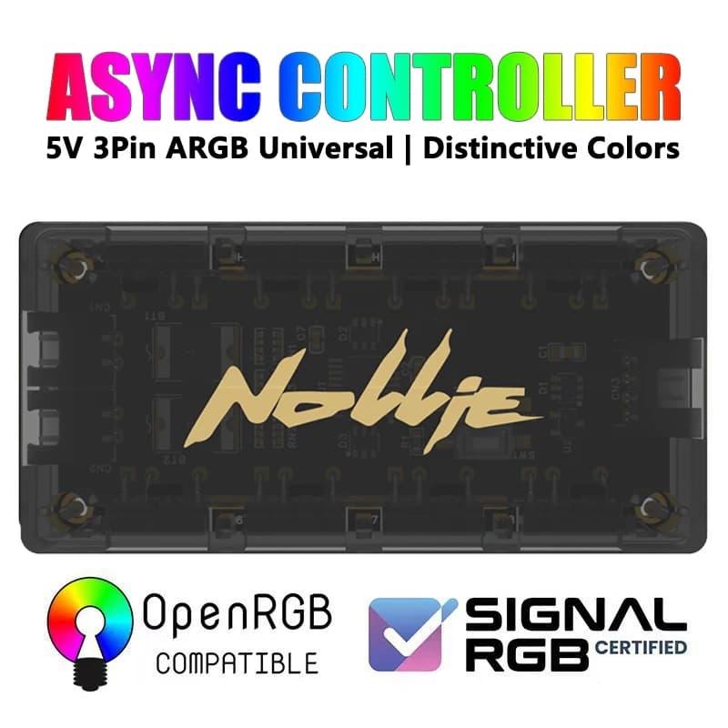 Nollie SignalRGB OpenRGB Universal 5V 3PIN ARGB Controller Asynchronous HUB For Computer PC Case Cooling Fan Bright Strip