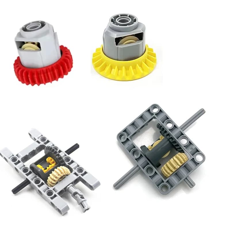 MOC Gear Differenziale Tecnologia Building Block Parti Modificate 62821 65414 Cambio Foro Braccio Fascio di Montaggio Giocattolo Mattoni Accessori