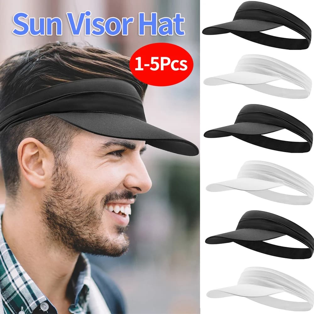 1/2/3/5Pcs hat with visor sunshade summer breathable protection UV Running hat cylinder empty outdoor sport quick Dry Cool Tennis Sun Cap