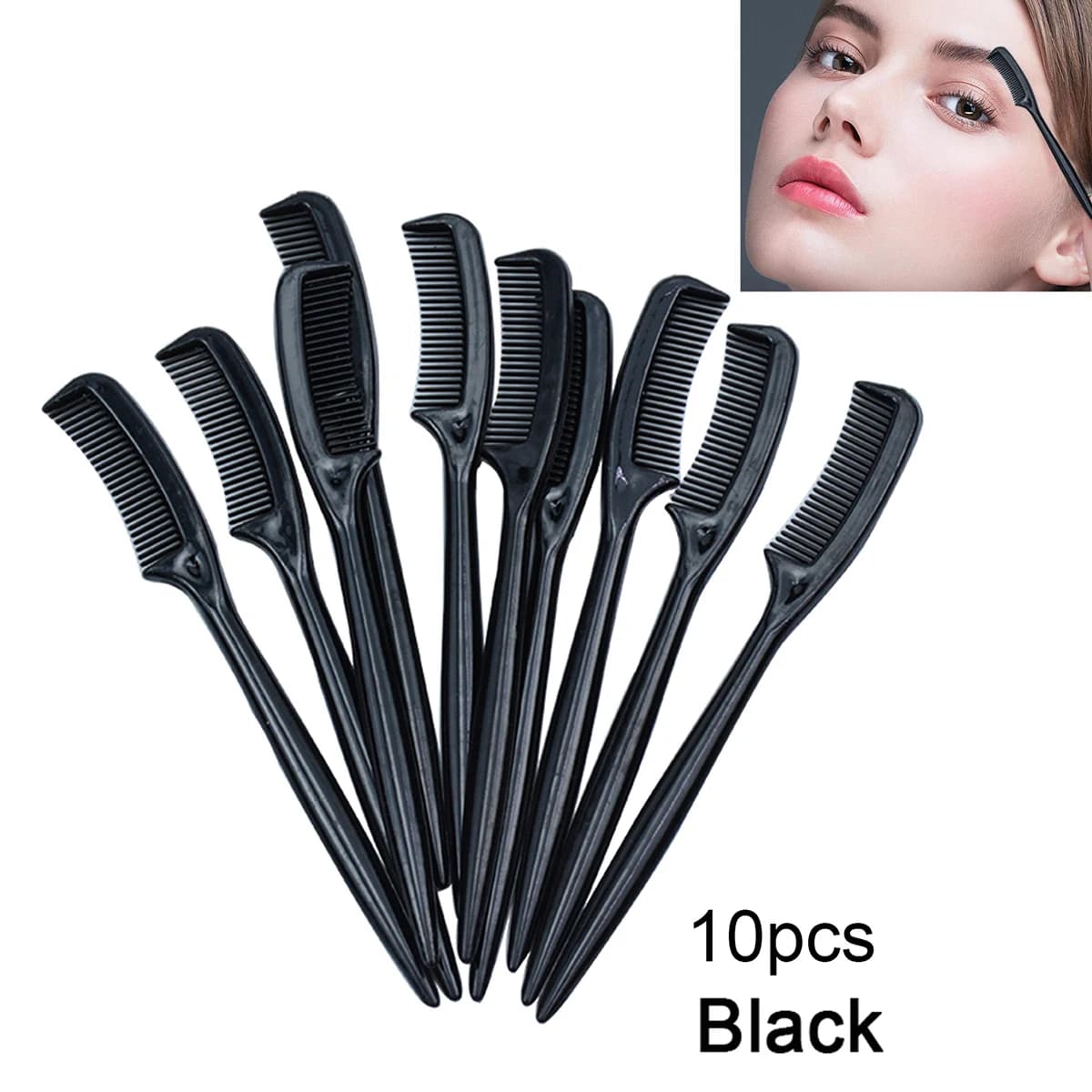 10 pieces mini combs for eyelashes small eyebrow brushes cute applicators for extensions eyelash doll mascara wand makeup brushes