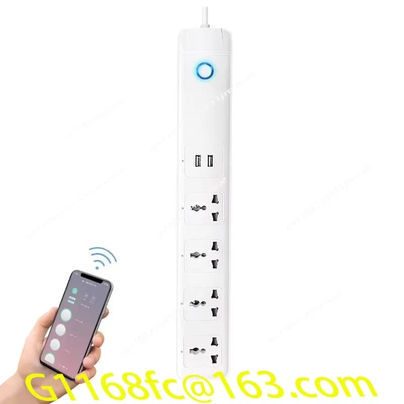 10A Tuya Wireless Smart Power Board VDE Plug 4 AC Sockets and 2 USB Ports Universal Expansion Lead