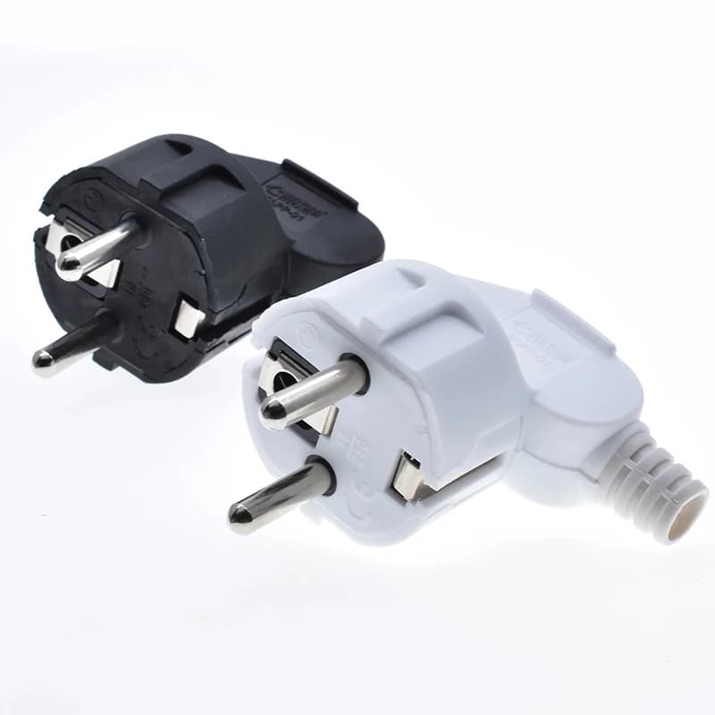 Adattatore spina UE 16A Adattatore di ricambio maschio Presa riscablabile Schuko Electeic Presa Euro Connettore per cavo di prolunga di alimentazione