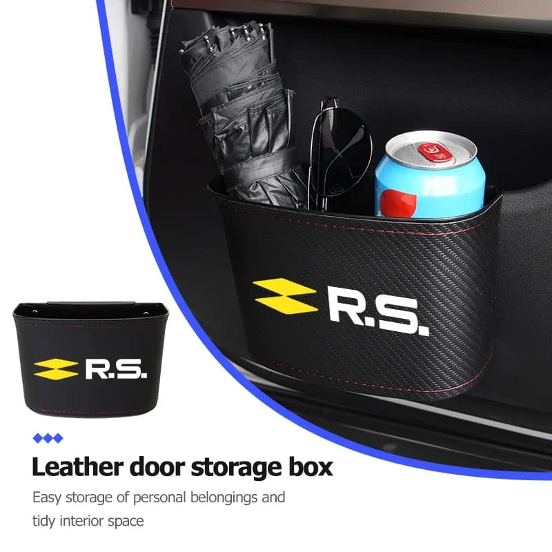 Car Sticker Car Door Storage Bag Drink Waste Card Key Sunglasses Holder For Renault Clio Arkana Captur Twingo Talisman RS Logan