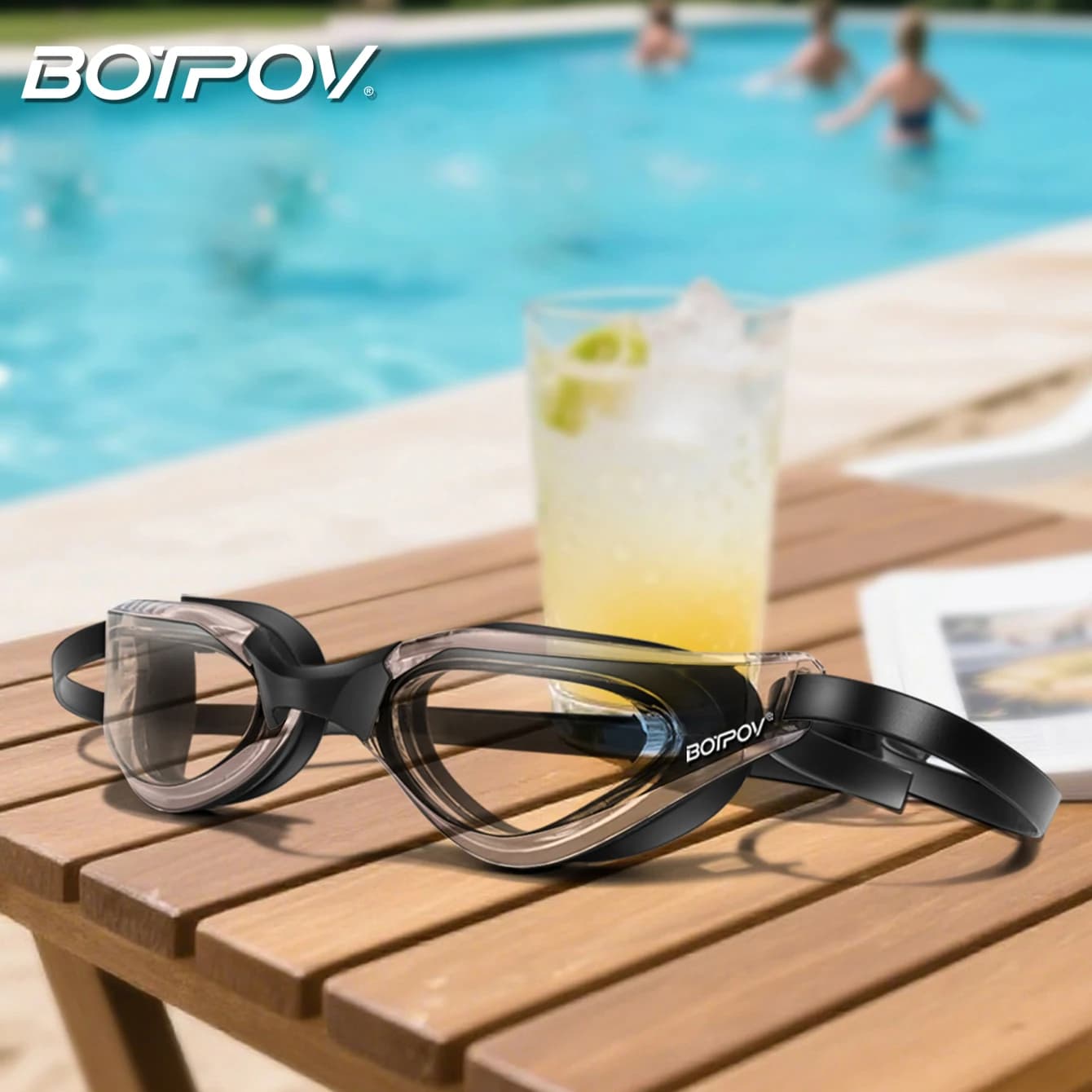 BOTPOV Adult Swimming Goggles High-Definition Anti Fog Waterproof Ideal Choice for Surfing and Swimming Swimming Equipment