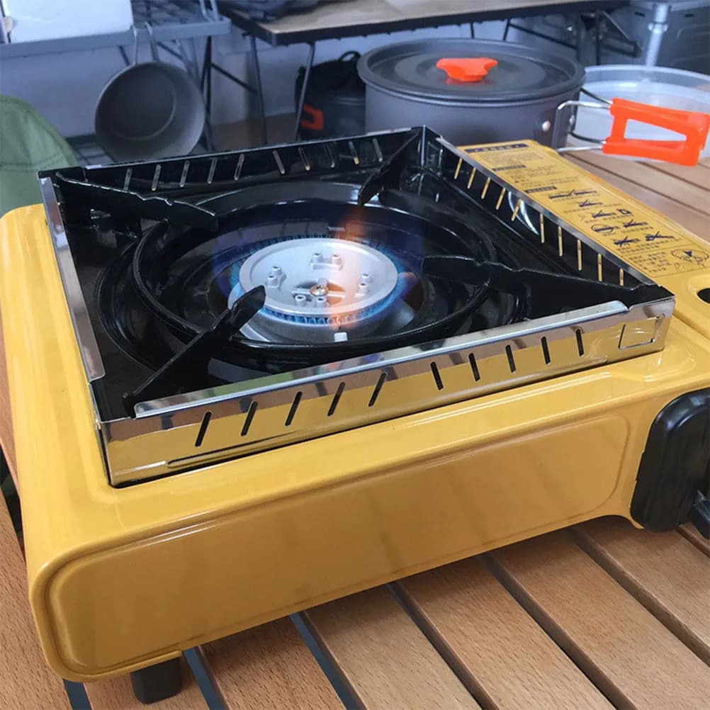 2 Pezzi Paravento Portatile Pieghevole Leggero Antivento per Fornello da Campeggio e Cucina all'Aperto