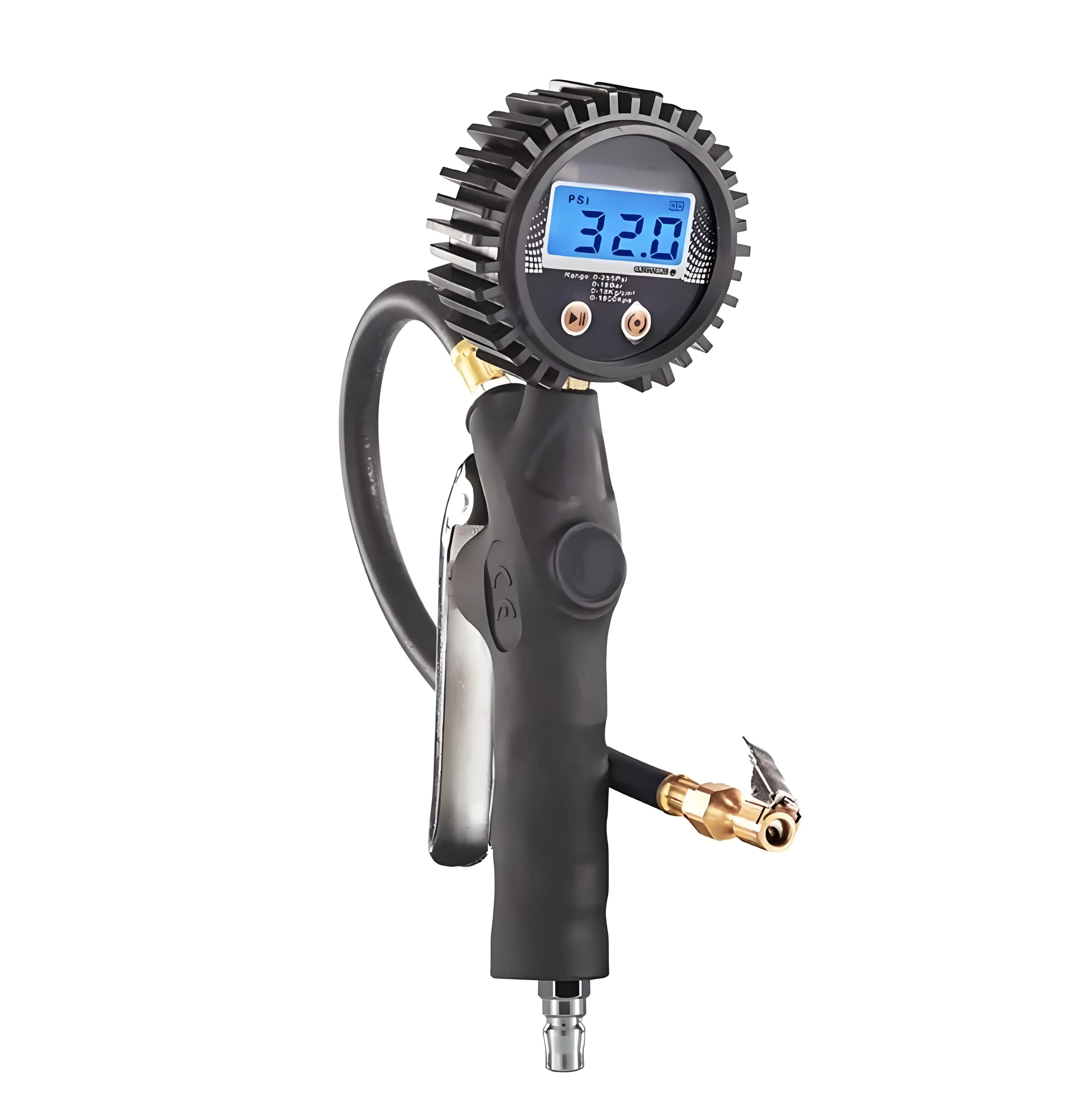 Manometro Digitale LCD di Alta Precisione 255 PSI per Gonfiaggio Pneumatici, Precisione 0.2PSI (0.03BAR), Batteria AAA per Auto Piccole e Medie