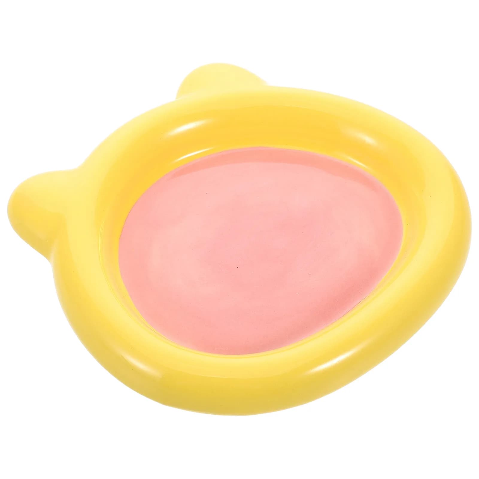 Ceramic Pet Bowl Elegant Design Nonstick Surface Stable Base for Indoor Cats Small Dogs Feeding Dry Wet Food Water