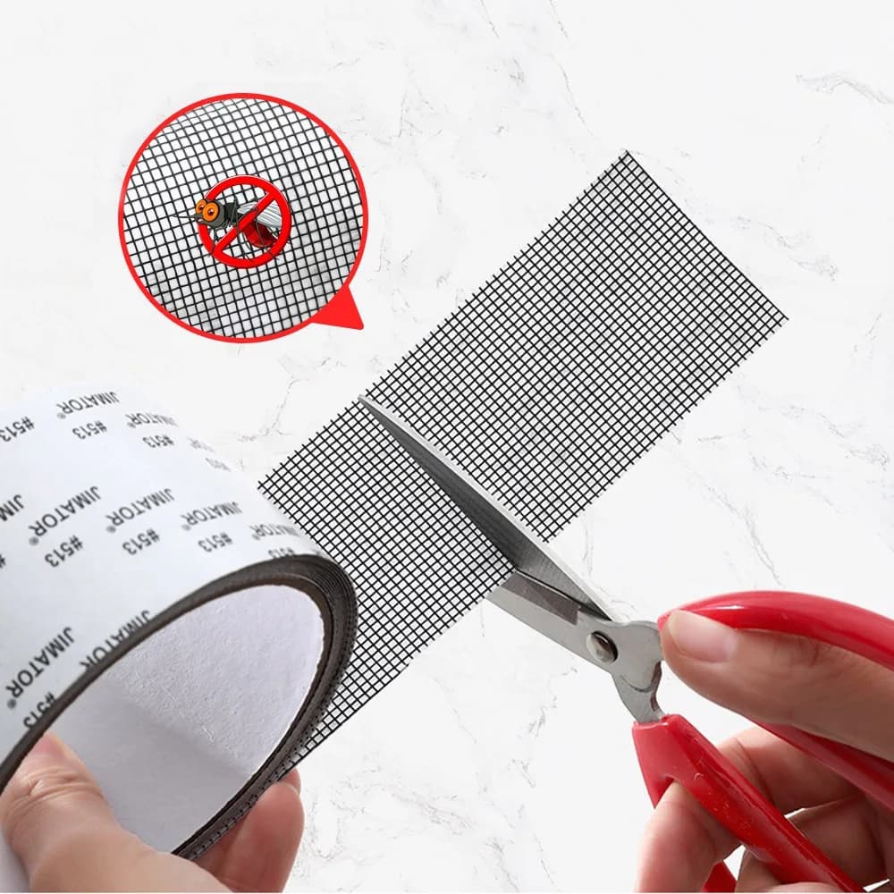 Nastro di riparazione della zanzariera della finestra autoadesivo Patch di riparazione dello schermo della finestra forte Anti-insetto Fly Mesh fori rotti strumenti di riparazione