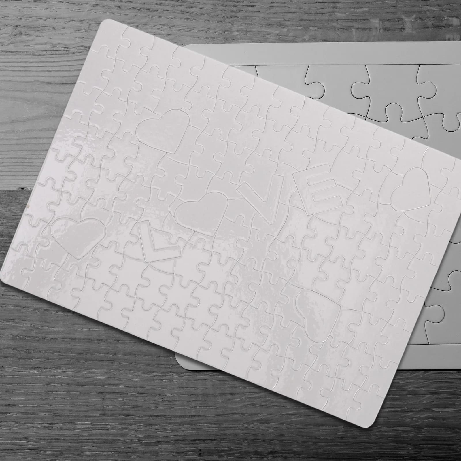 Set di Puzzle per Sublimazione 'Love', Puzzle Vuoti per Stampa a Caldo Fai-da-Te, Ideali per Regali e Ricordi