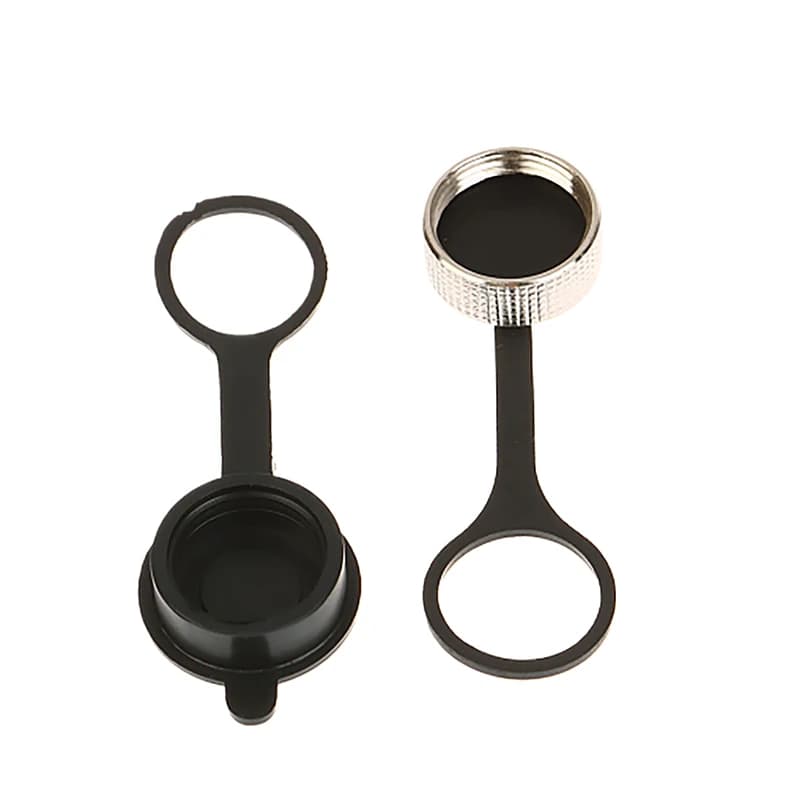 New 1Pair Waterproof Dust Rubber Metal Cap GX16 Connector Plug Cover Circular Connector Protective Socket Sleeves