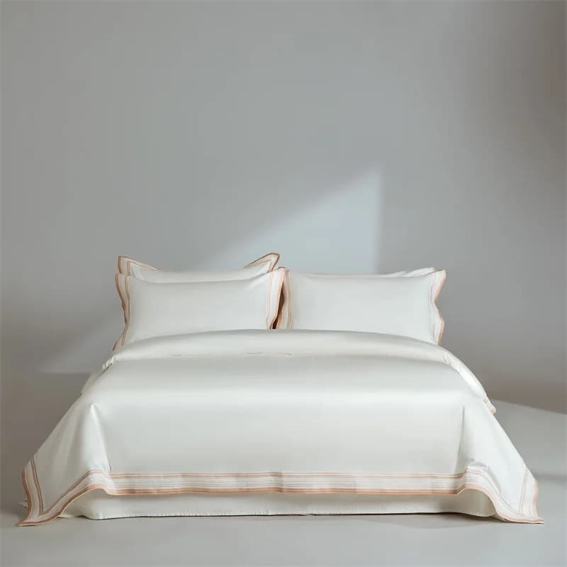 Set di Biancheria da Letto di Lusso in Cotone Egiziano 1000TC, 4 Pezzi Stile Hotel con Copripiumino, Lenzuolo Piatto/Con Angoli e Federe Ricamate
