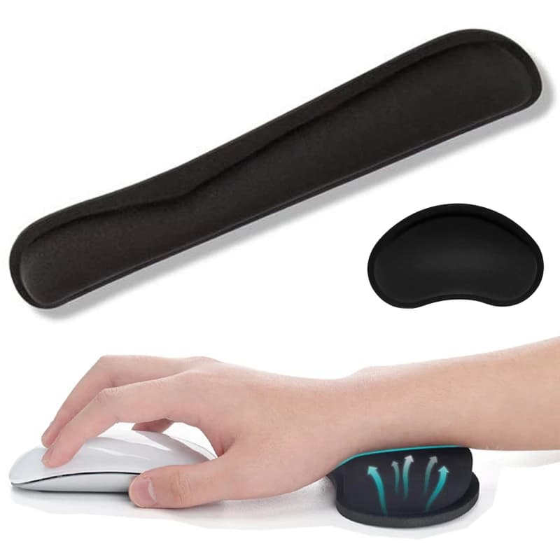 Keyboard Duvet Mat Memory Foam Fibra Superfine for Office Computer Keyboard Typist Hands with raised platform