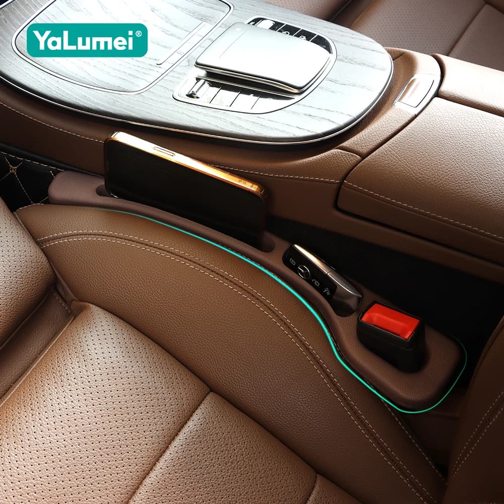 Filling organizer for empty spaces for 2 pcs waterproof car seat with 2 groove grip strip to store leakproof seat spaces Interior accessories car