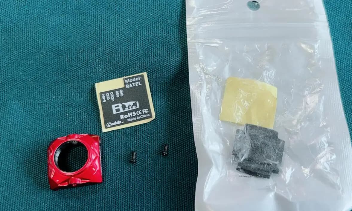 Set of body shell brackets cover original Caddx Ratel black orange for accessories for Caddx FPV Action Camera lenses