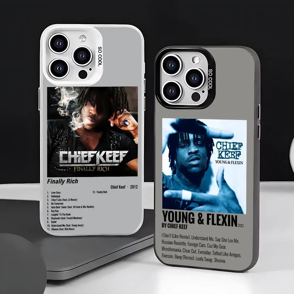 C-Chief Keef Singer Cool Phone Case For IPhone 17 16 15 14 13 12 11 Pro Max Air Matte Laser Aurora Shockproof Phone Case
